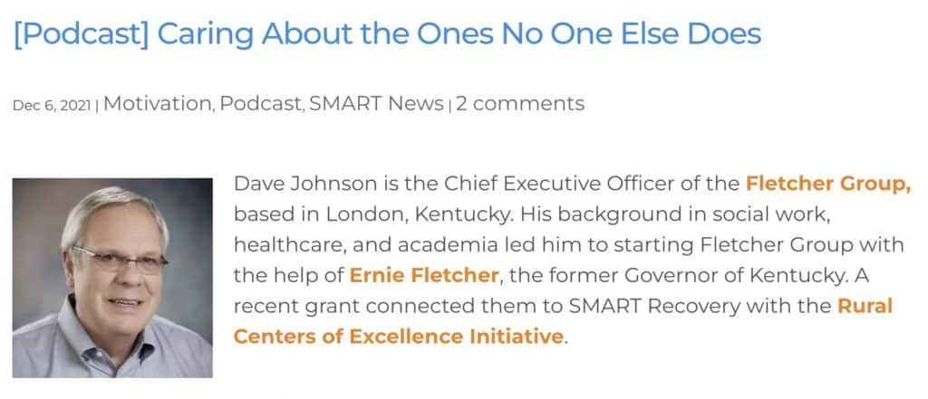 DAVE JOHNSON ON SMART RECOVERY PODCAST