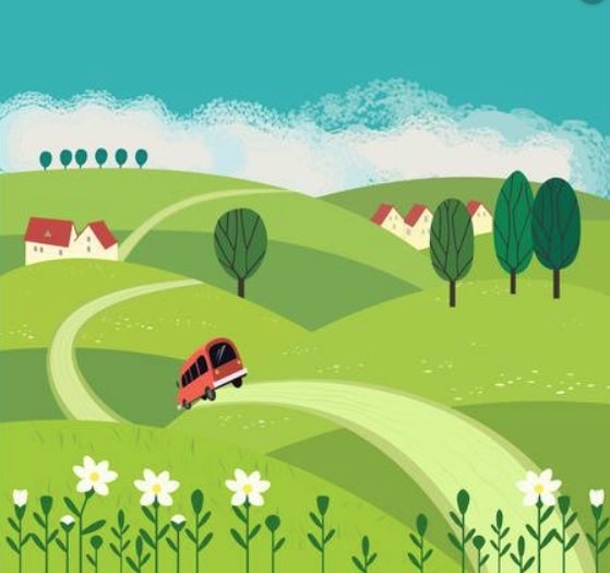 ROLLING GREEN HILLS RURAL ICON