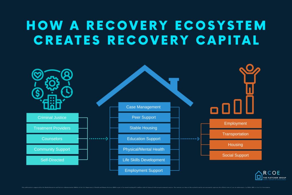 FLETCHER GROUP POSTER HOW A RECOVERY ECOSYSTEM CREATES RECOVERY CAPITAL (36 × 24)