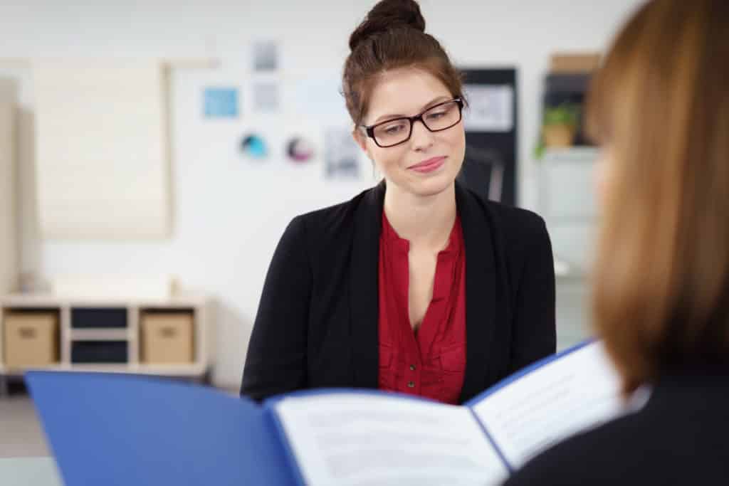 graduate in a job interview