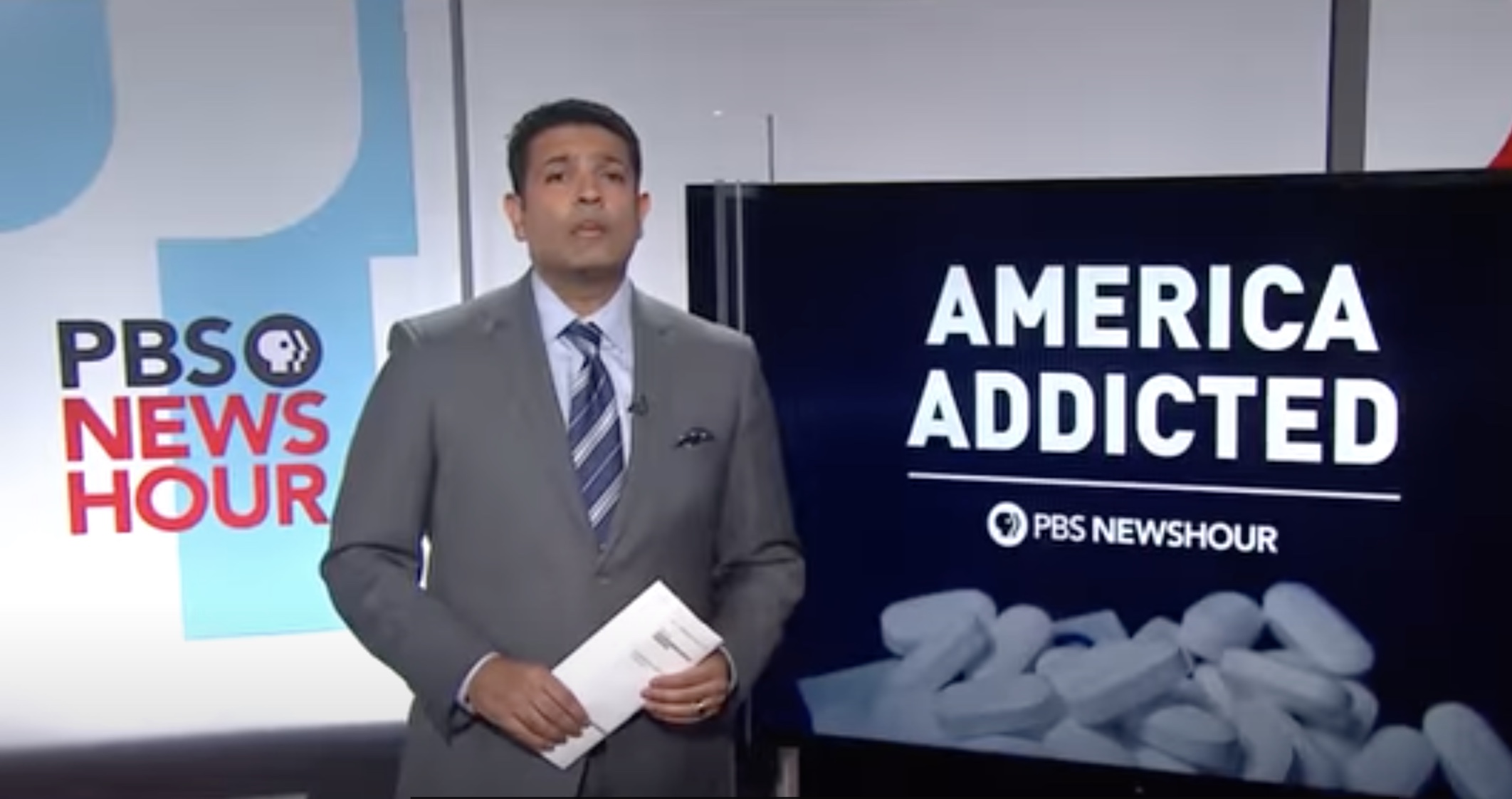 IMAGE OF PBS SPECIAL REPORT ON OPIOID ADDICTION