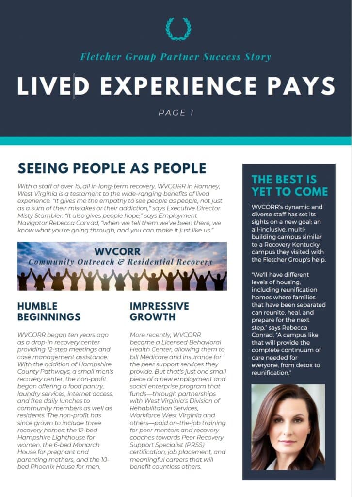 COVER OF WVCORR SUCCESS STORY