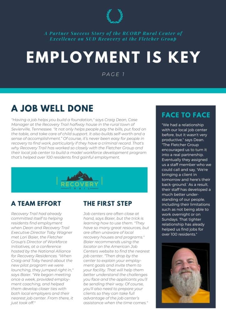 COVER OF RECOVERY TRAIL SUCCESS STORY
