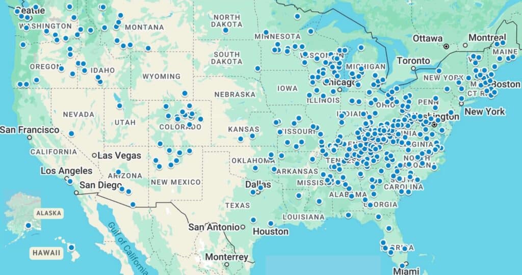 2024 NATIONAL ENCOUNTERS MAP