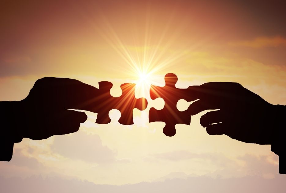PUZZLE PIECES IN SUN