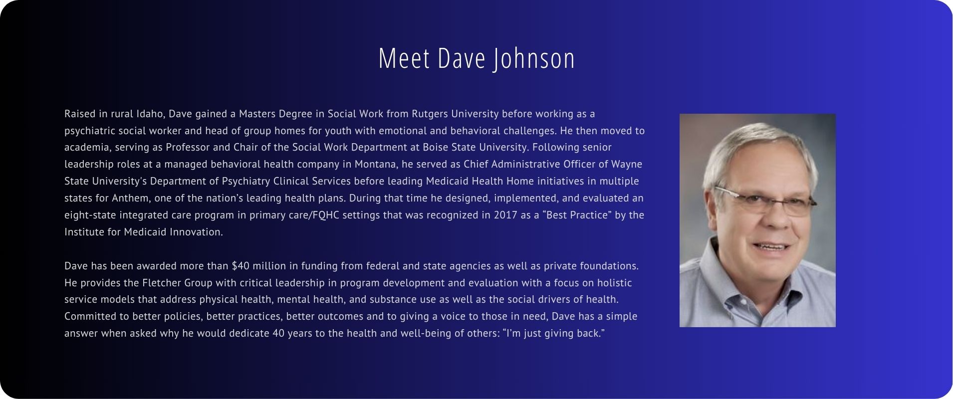 Meet Dave Johnson