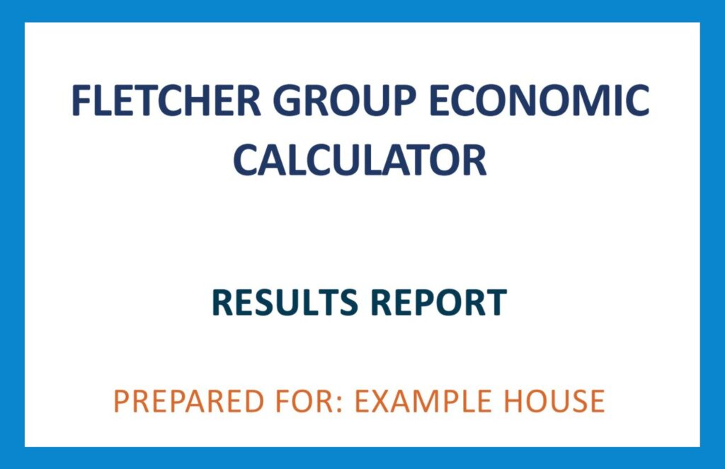 ECONOMIC CALCULATOR REPORT EXAMPLE WITH BLUE BORDER